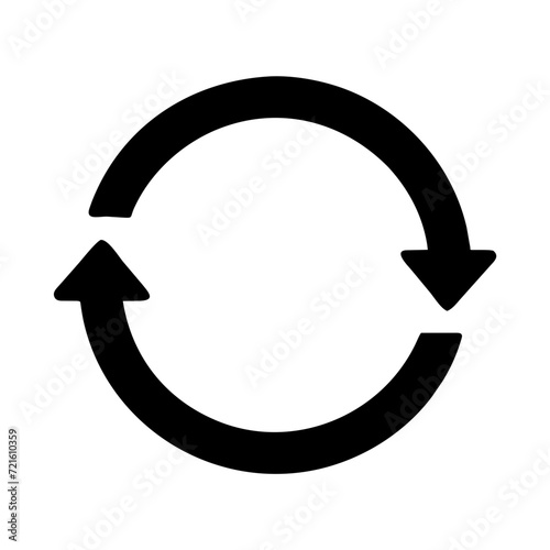 Circle arrow icon. Symbol of interchange and recycling