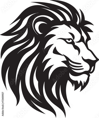 Black Ink Lion Head DesignLion Pride Vector Silhouette