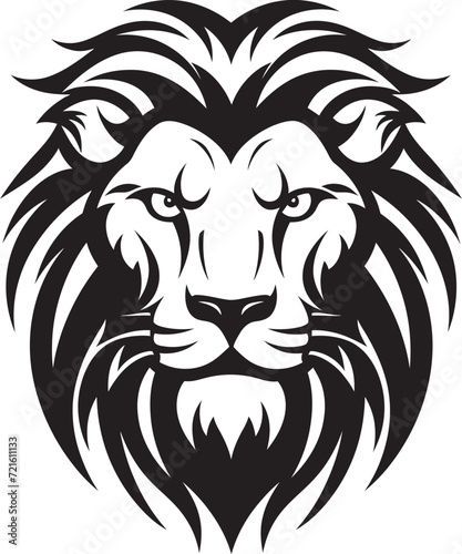 Lion Head Vector PortraitTribal Lion Vector Illustration