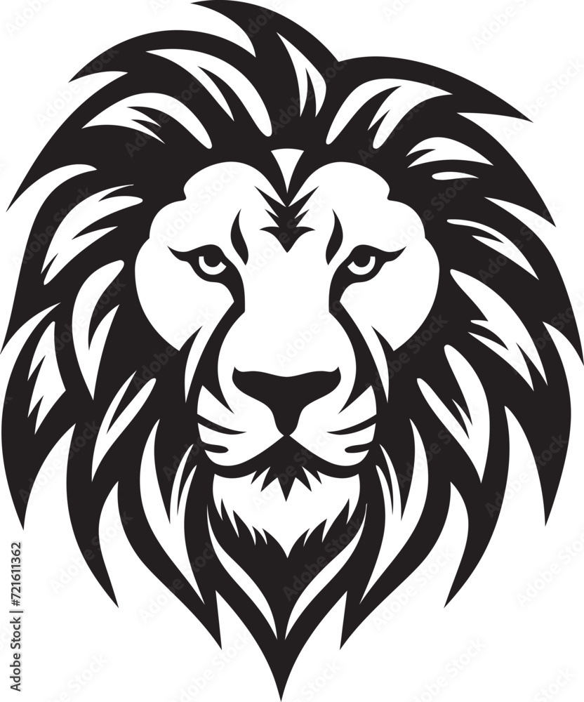 Roaring Lion Vector PortraitTribal Lion Vector Sketch