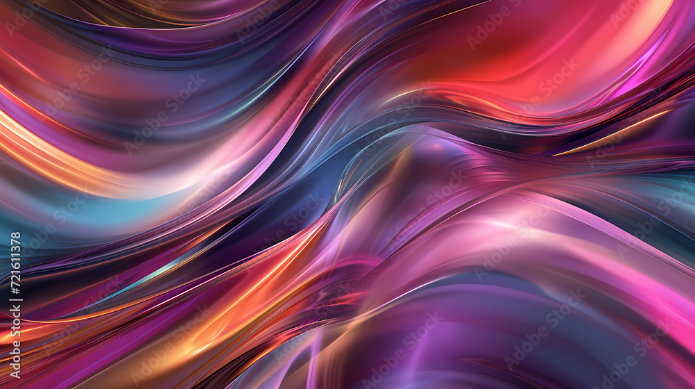 A vivid and dynamic abstract image showcasing flowing fabric textures in rich red and purple hues, creating a luxurious feel.
