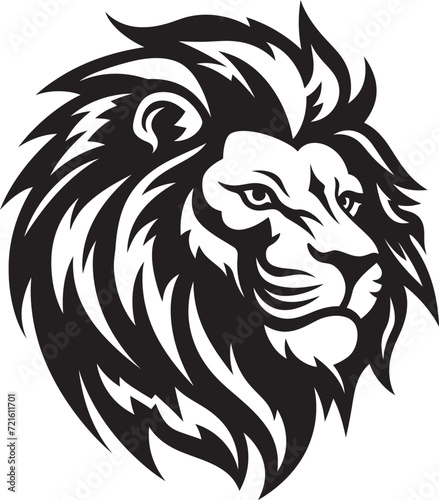 Bold Lion Mane Vector IllustrationContemporary Lion Vector Portrait