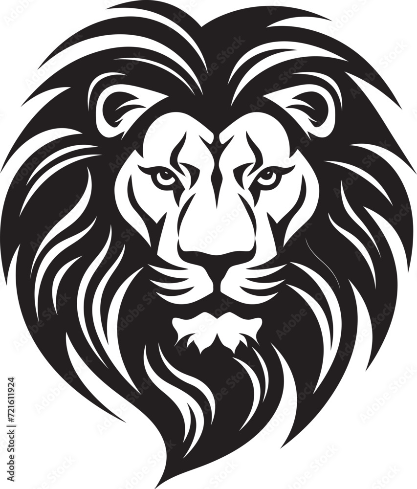 Vector Black Lion HeadLion King Silhouette Vector Art Stock Vector ...
