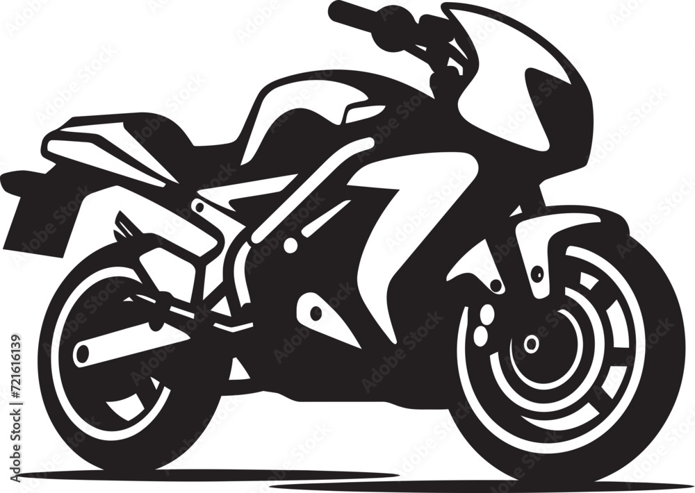 Monochrome Speedster ImageStealthy Biker Pose