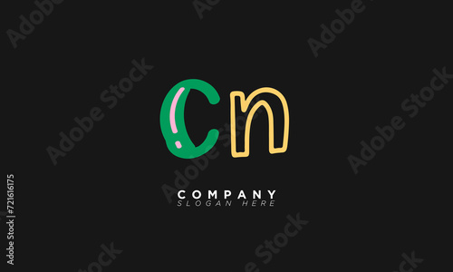 CN Alphabet letters Initials Monogram logo