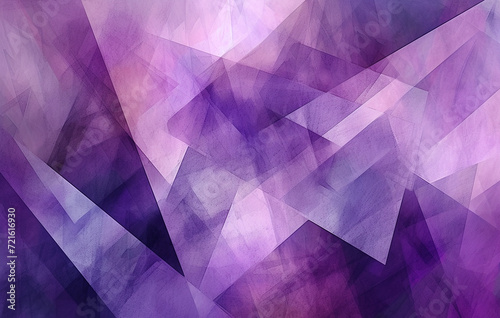 Abstract Layered Purple Triangles Composition 