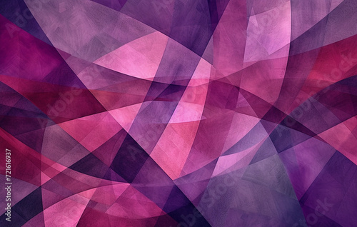 Abstract Mosaic of Purple Tones and Geometric Shapes 