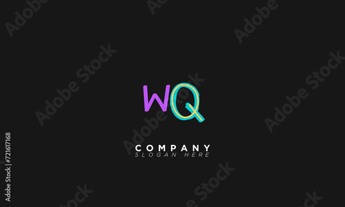 WQ Alphabet letters Initials Monogram logo