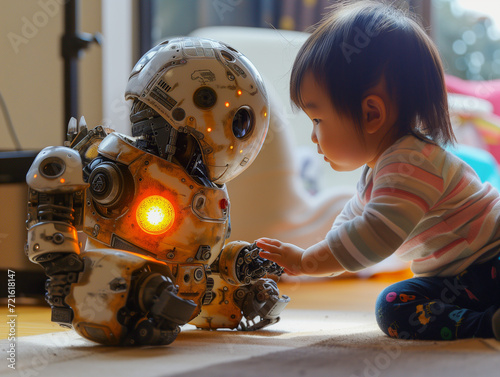 Child's First Encounter with a Playful Robot - Early Education and Technology