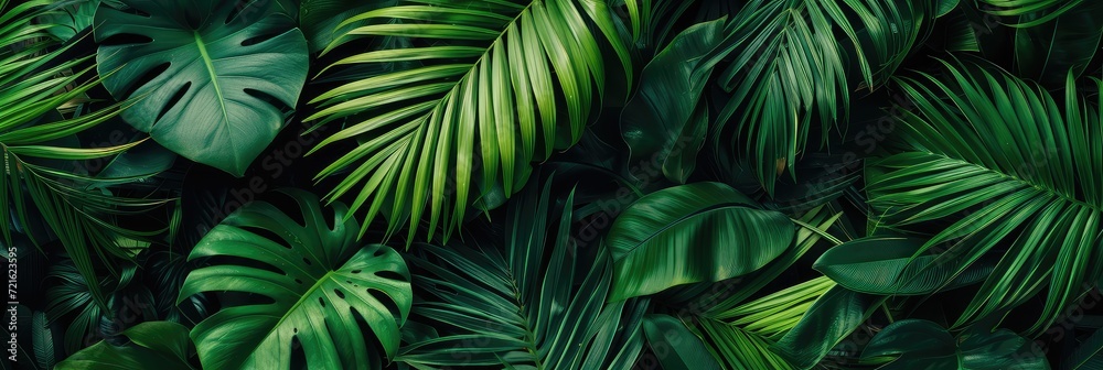 Tropical green leaves. Lush jungle background. Tropical green leaves. Lush jungle background.