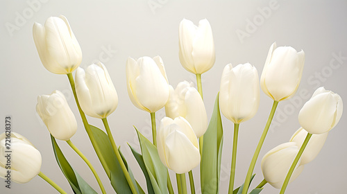 Tulips - Classic beauty - White flowers.