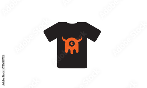 monstor  Icon on T-shirt attractive and colorful logo 