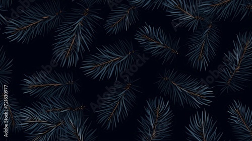 seamless background with coniferous branches pattern, coniferous, fir, 