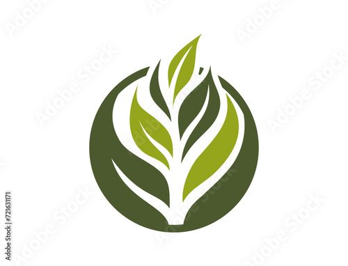 Eco logo. floral, botanical, organic and nature icon. vector image in flat design