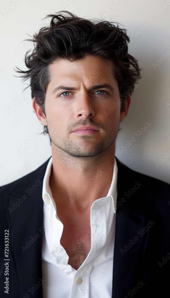 Portrait of handsome caucasian man in formal suit looking at camera isolated in white background. Confident businessman ceo boss freelancer manager Portrait of handsome caucasian man in formal suit looking at camera isolated in white background. Confident businessman ceo boss freelancer manager
