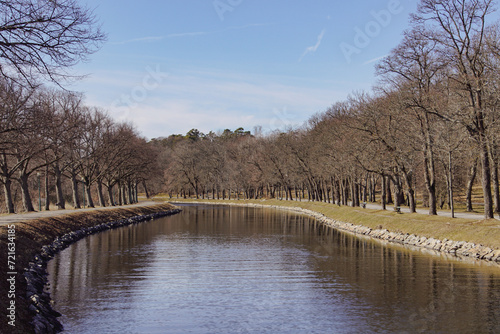 Scenic view of canal against sky © niklas storm