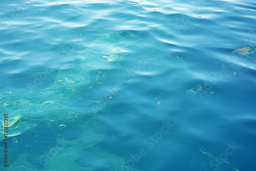Tranquil blue ocean water with gentle ripples.