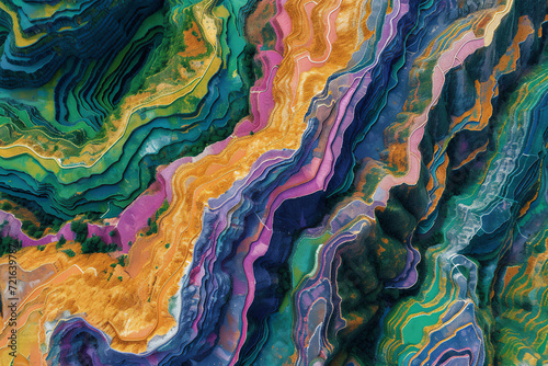 Digital elevation model. GIS product made after proccesing aerial pictures. It shows excavation site with steep rock walls that was mapped from a drone