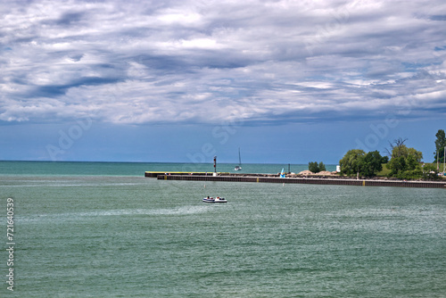 Beautiful summer day, ideal for recreational boating - scenes from Bayfield, Huron County, ON, Canada photo