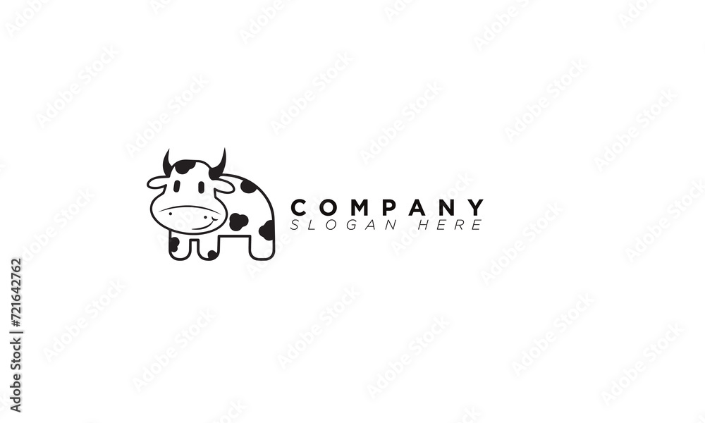 cow creative logo and icon for branding and company 