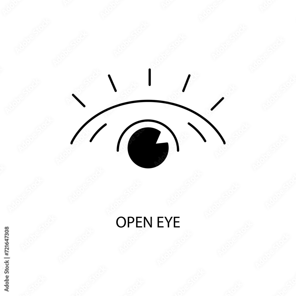 open eye concept line icon. Simple element illustration. open eye concept outline symbol design. open eye concept line icon. Simple element illustration. open eye concept outline symbol design.
