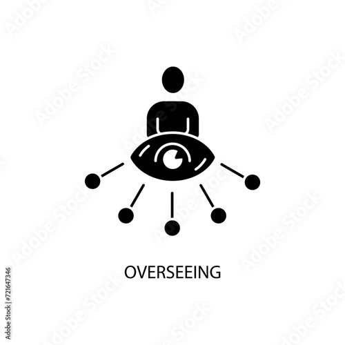 overseeing concept line icon. Simple element illustration. overseeing concept outline symbol design.