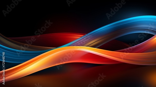 Vibrant neon lighting effect on abstract blurred banner background, ideal for captivating web design