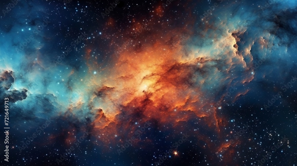 Obraz premium Stunning Image of a Colorful Nebula in Space