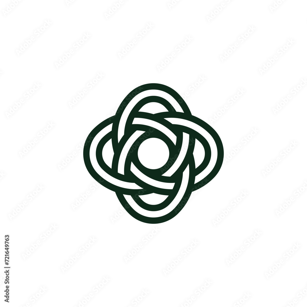atom molecule knot logo icon