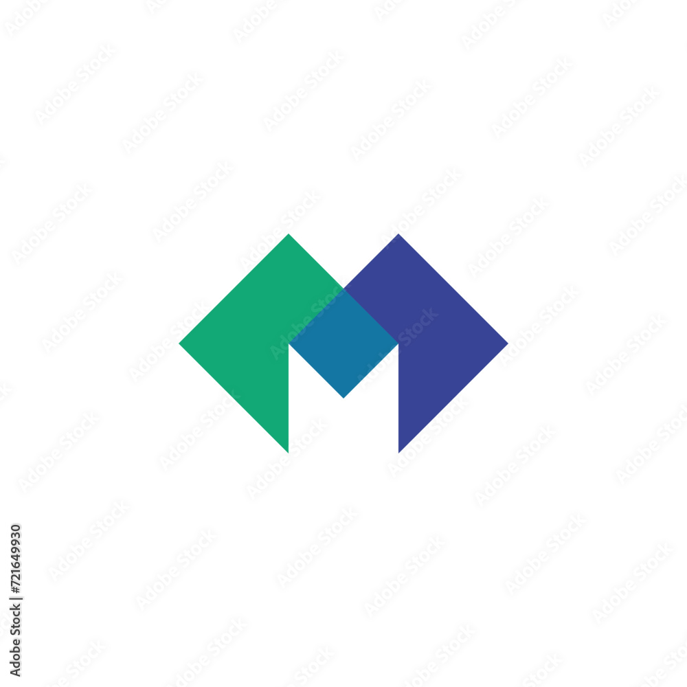 geometric squares letter m logo vector design geometric squares letter m logo vector design