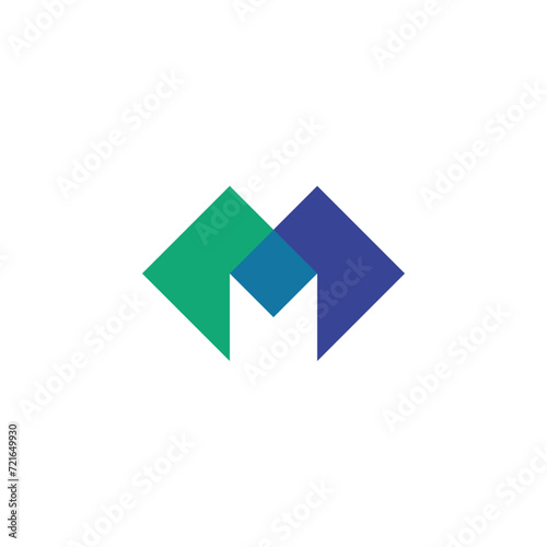 Free Download geometric squares letter m logo vector design - GFXLoad