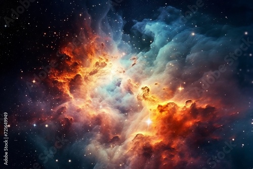 Stunning Image of a Colorful Nebula in Space