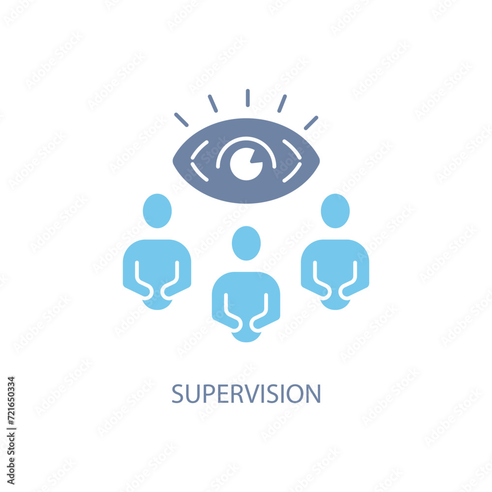 supervision concept line icon. Simple element illustration. supervision concept outline symbol design. supervision concept line icon. Simple element illustration. supervision concept outline symbol design.