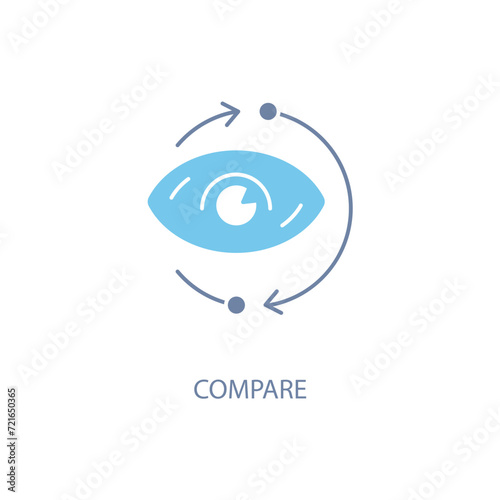 compare concept line icon. Simple element illustration. compare concept outline symbol design.