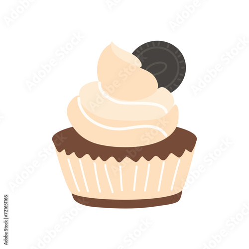 cold cream cheese dessert with oreo cookie