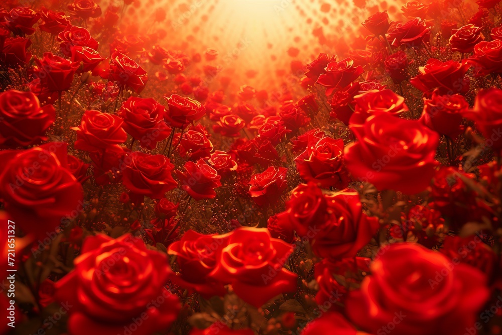 10,000 Vibrant Red Roses Blooming in Breeze - Spectacular Plane Symmetry Display at 16K Ultra HD Resolution 10,000 Vibrant Red Roses Blooming in Breeze - Spectacular Plane Symmetry Display at 16K Ultra HD Resolution