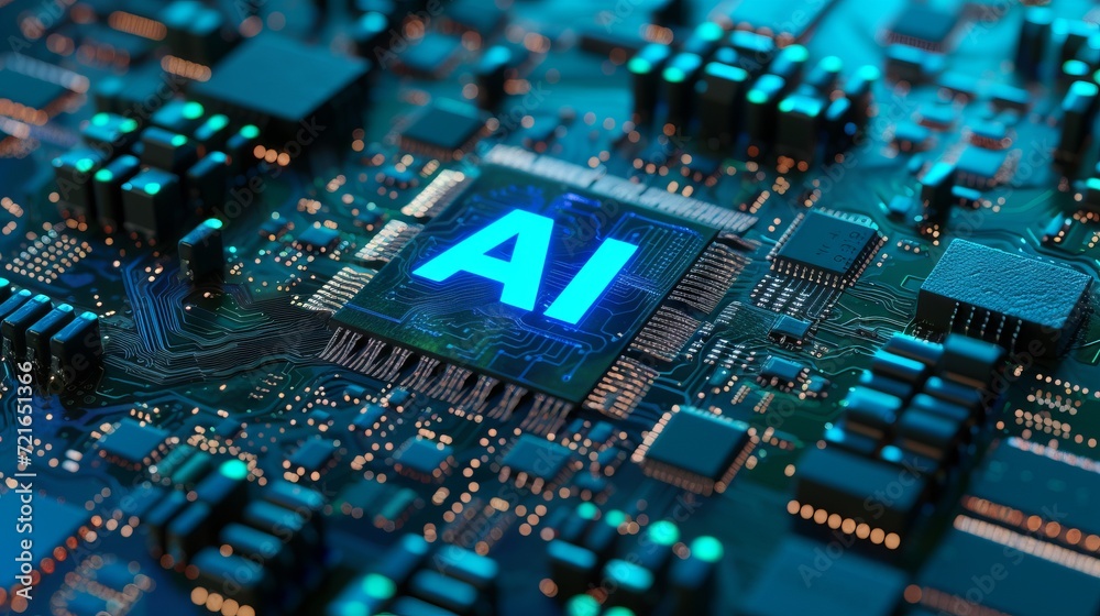 AI Circuitry Elegance: Planar Art Mastery in Luminous Indigo and Green AI Circuitry Elegance: Planar Art Mastery in Luminous Indigo and Green