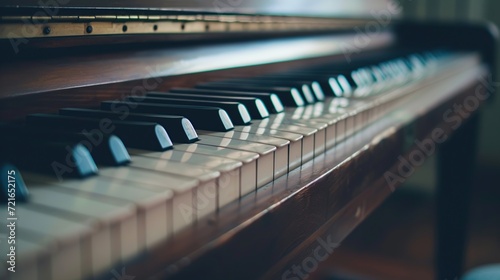 Close-up of piano musical instrument photo