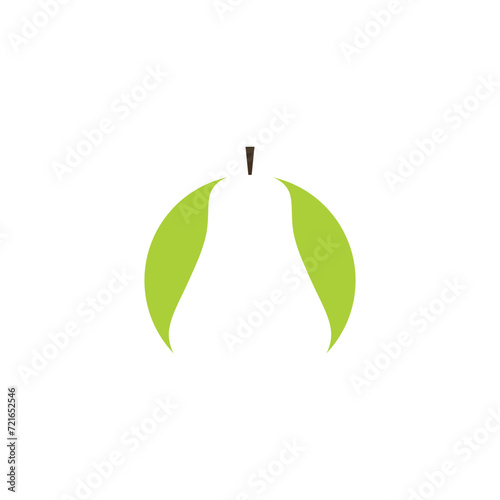 pear logo vector icon symbol design