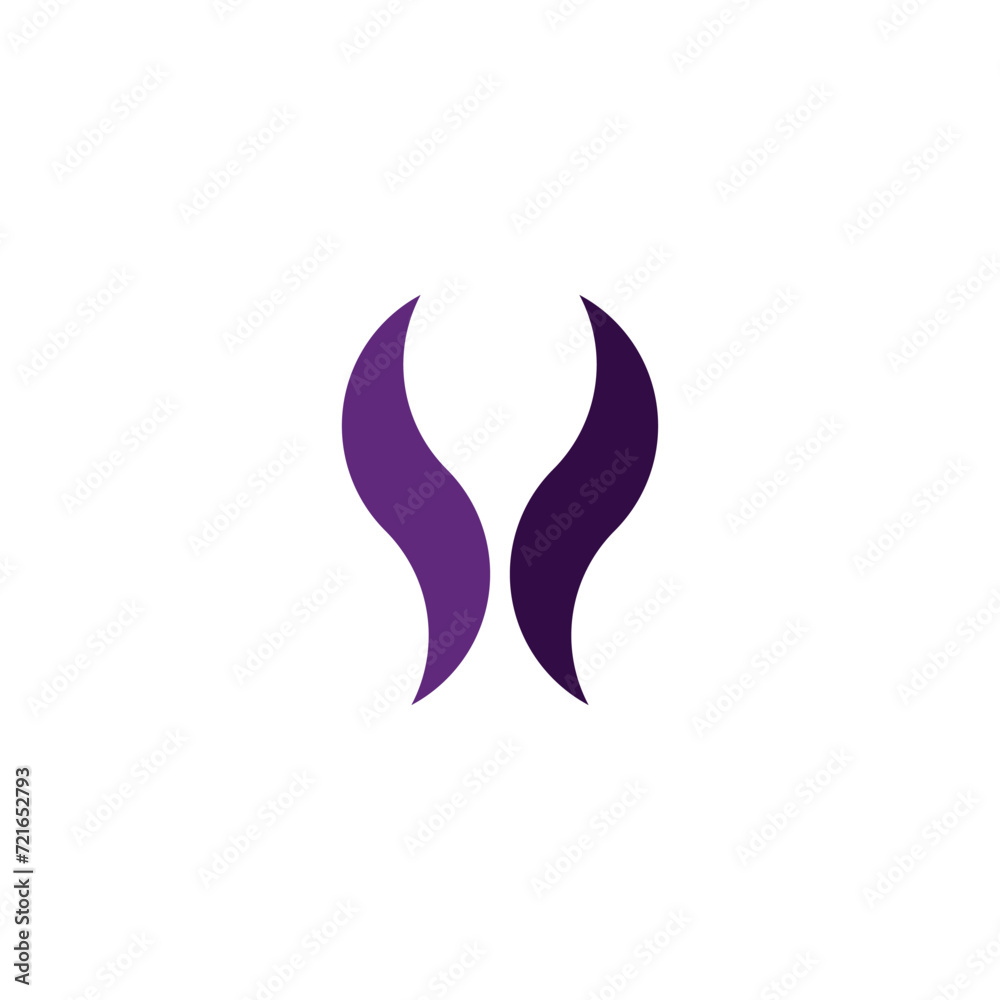 stylized purple wine glass logo vector design