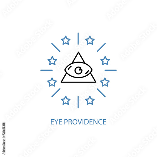 eye providence concept line icon. Simple element illustration. eye providence concept outline symbol design.