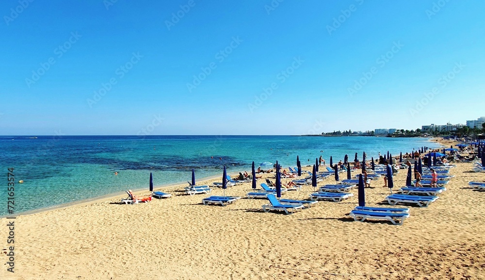 Beautiful sandy beach, Protaras Cyprus