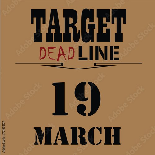 target deadline day march 19th