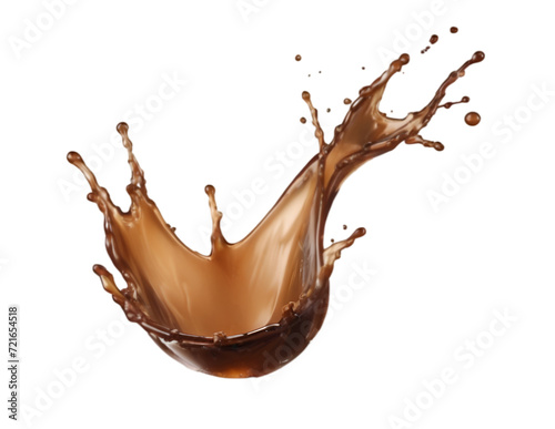 chocolate splash isolated on white background