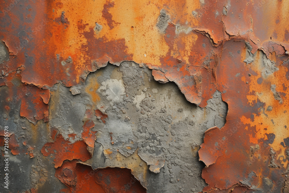 Metal with heavy rust texture