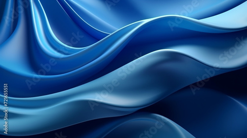 3d render abstract blue background with folded texture