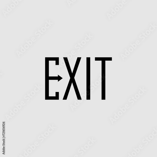 wordmark logo about exit, exit logo wordmark simple editable, vektor, wordmark logo