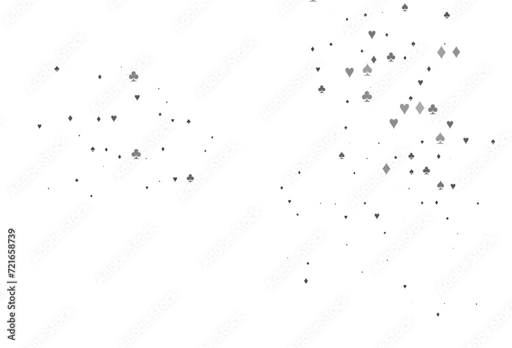 Light Silver, Gray vector texture with playing cards. Light Silver, Gray vector texture with playing cards.