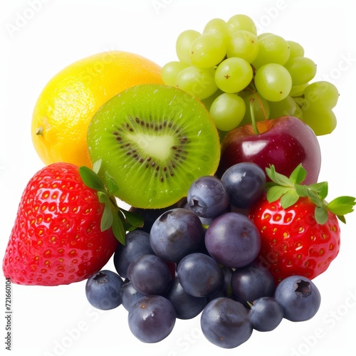 Studio Photography of a Collection of Fruit on a White Background for Cutout Designs  Fruit Marketing Photo