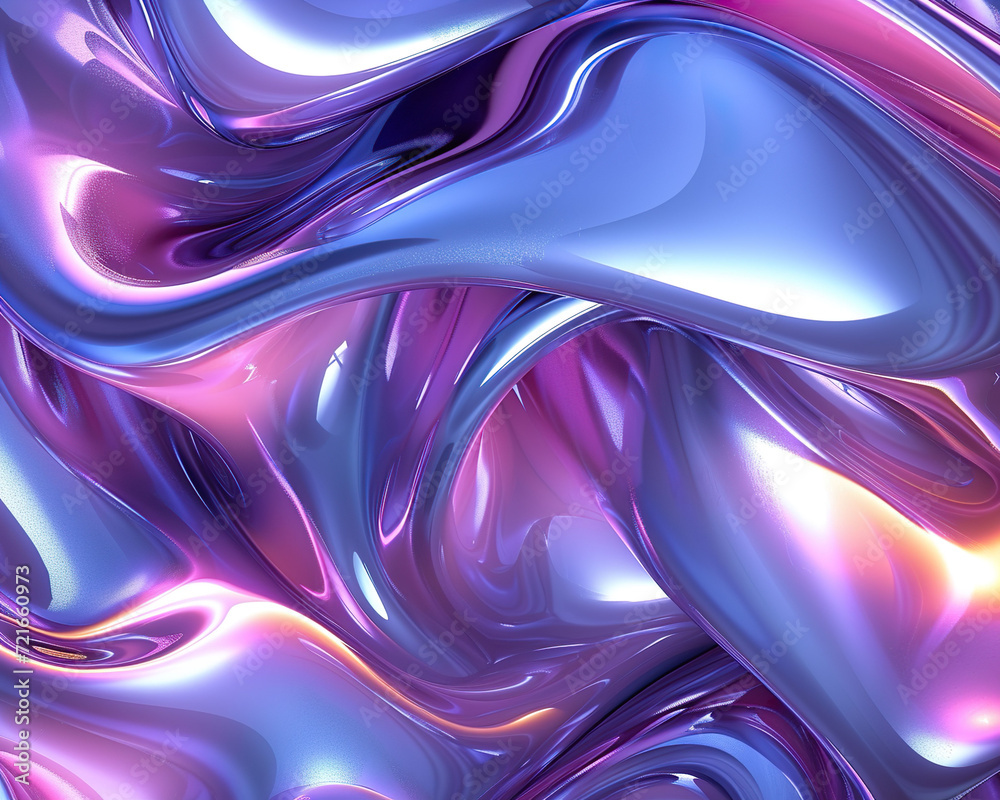 Abstract holographic background with smooth lines and waves of purple and blue colors Abstract holographic background with smooth lines and waves of purple and blue colors